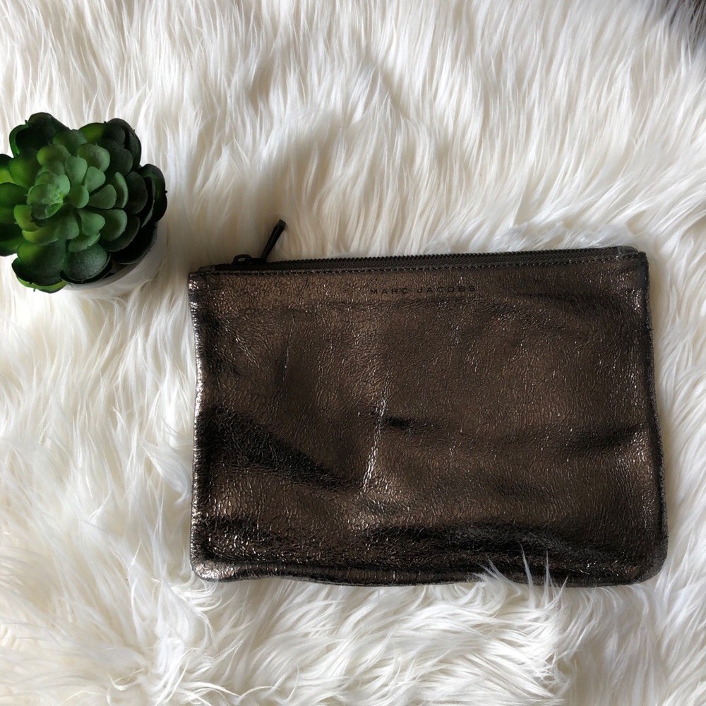Marc Jacobs Metallic leather clutch
